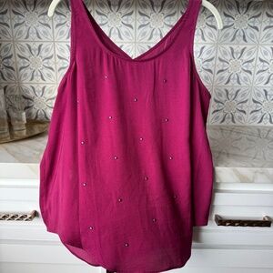 Nic + Zoe  Rivet Tank in Pomegranate